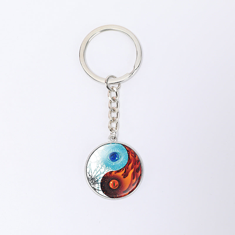 Wholesale Zinc Alloy Tai Chi Key Ring